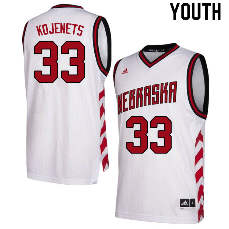 Youth #33 Oleg Kojenets Nebraska Cornhuskers College Basketball Jerseys Sale-Hardwood